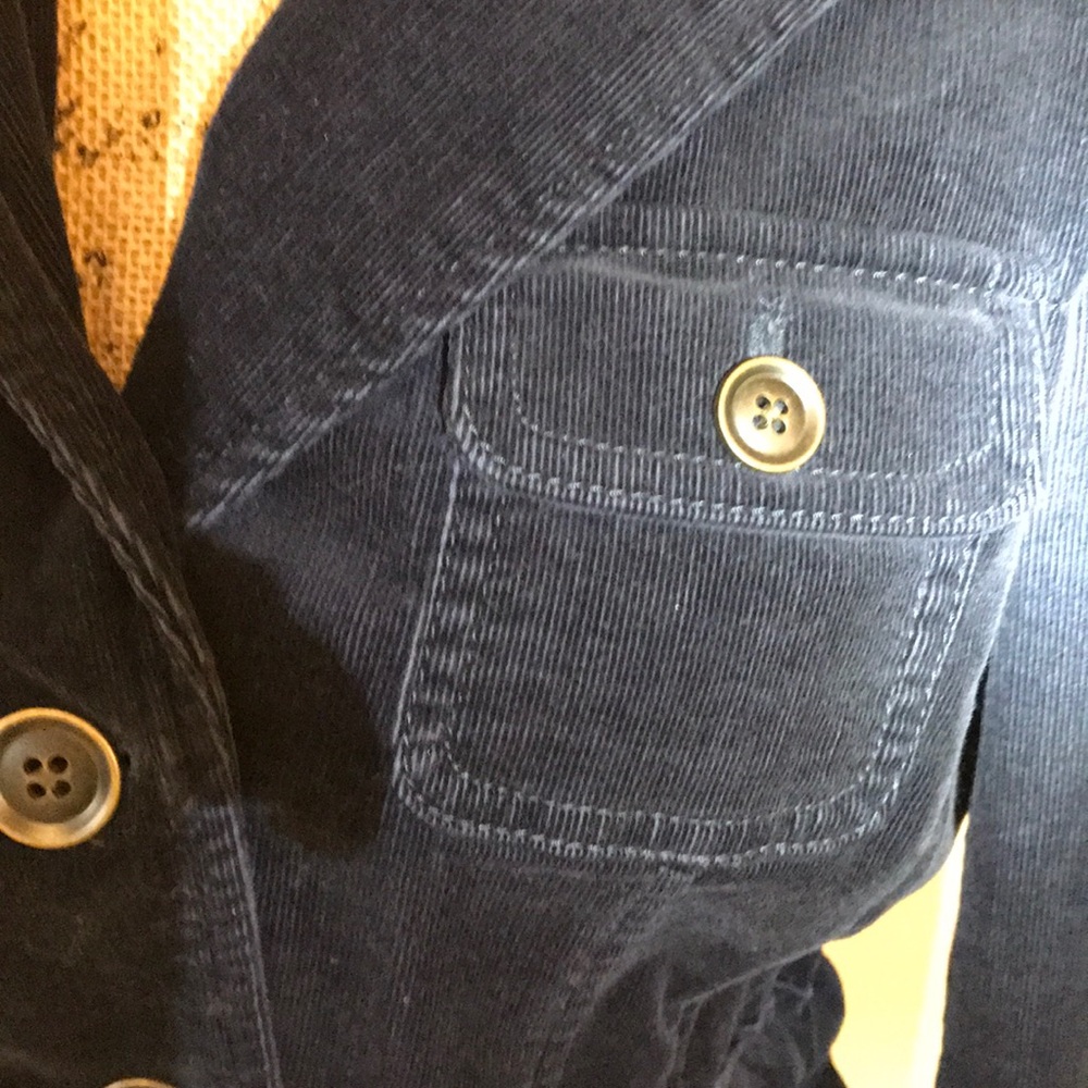 Ann Taylor Loft corduroy Jacket, Dark Blue size 6 - Picture 3 of 6